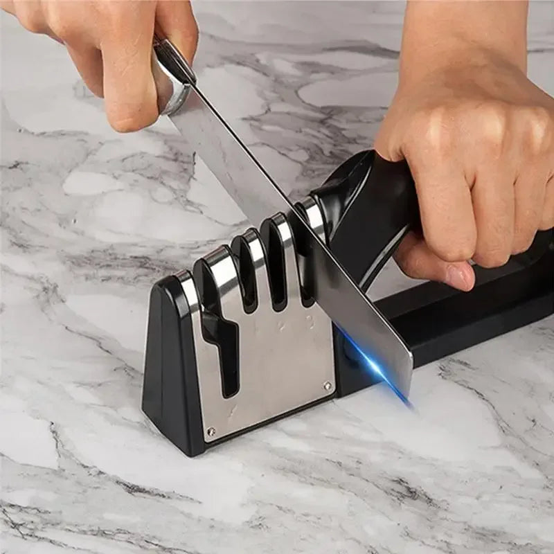4-in-1 Professional Kitchen Knife Sharpener – Multifunctional & Portable