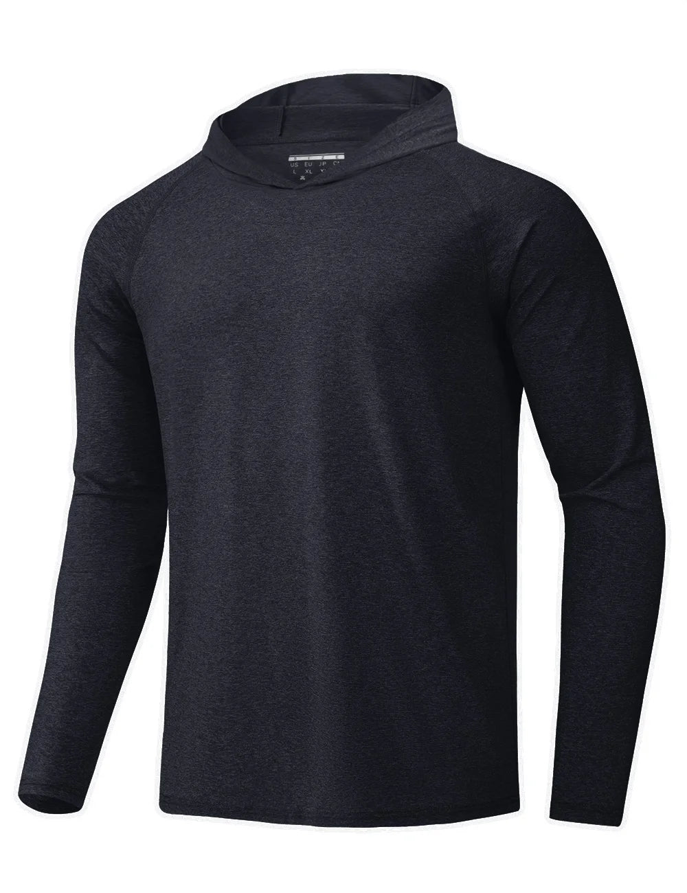 MAGCOMSEN Men Sun Hoodie UPF 50 Long Sleeve Quick Dry Lightweight Fishing Shirt Breathable Hiking Running Swim Rash Guard