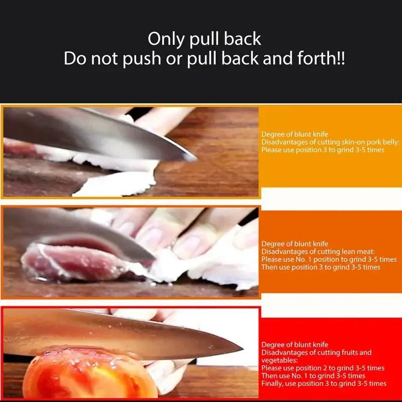 4-in-1 Professional Kitchen Knife Sharpener – Multifunctional & Portable