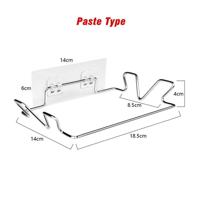 Convenient Hands-Free Kitchen Trash Bag Hanger - Durable Steel