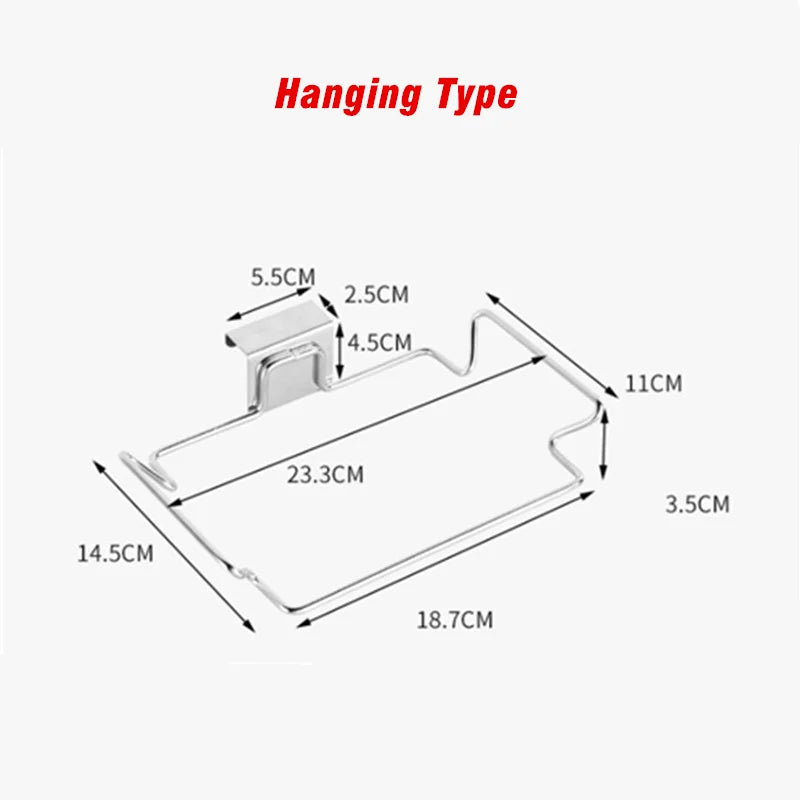 Convenient Hands-Free Kitchen Trash Bag Hanger - Durable Steel